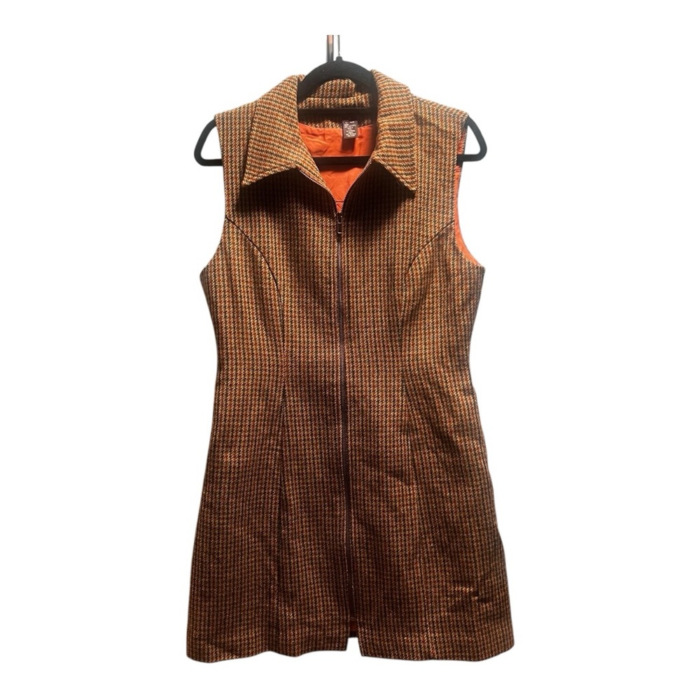 Vintage The Limited Brown and Orange Sleeveless Dress size 8